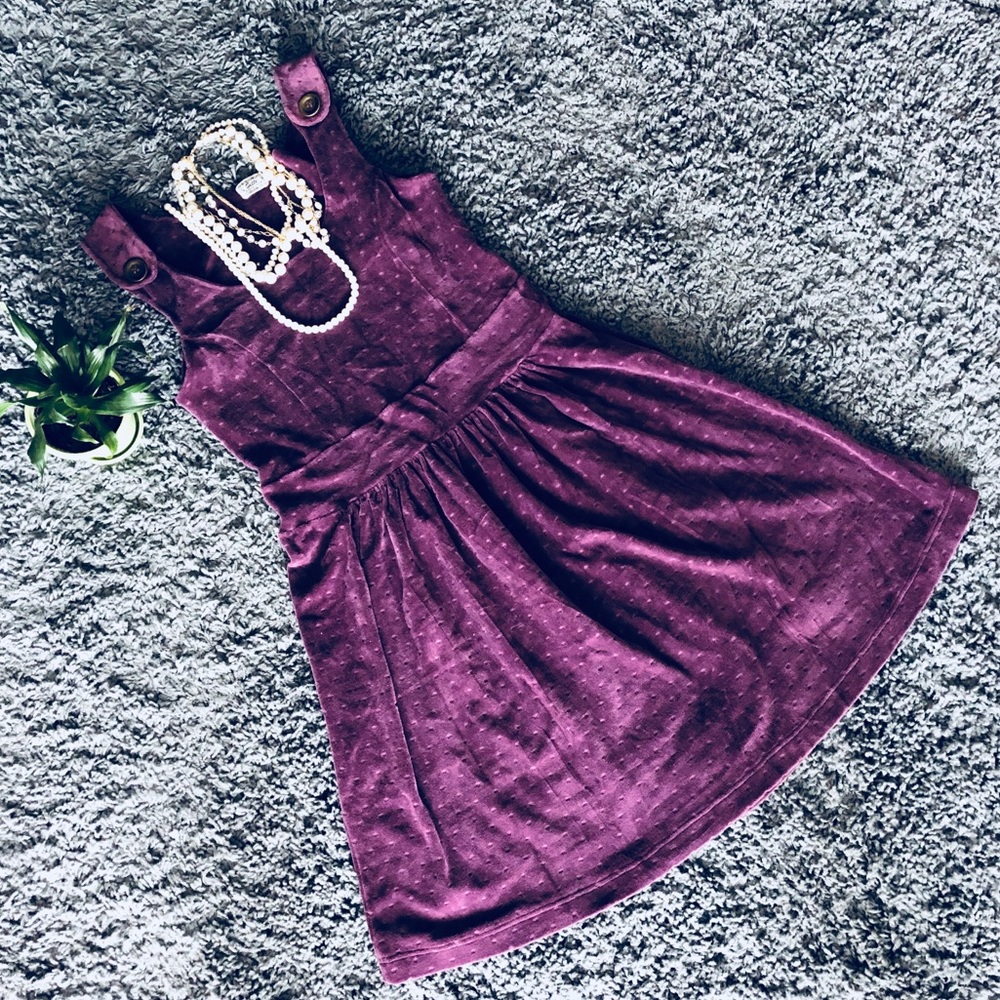 ❌SOLD Dark purple velvet dress